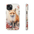 Christmas Fox in a Wreath of Red Berries - Impact Resistant Phone Case iPhone 14 Plus Matte